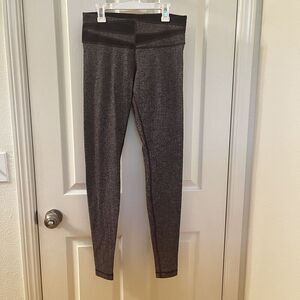 Lululemon Wunder Under Pant Leggings Giant Herringbone Black Heathered Women's 8